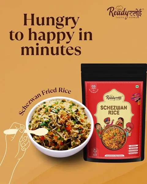 Hungry to happy in minutes! 🤤 Warm, spicy, and delicious Schezwan Fried Rice is now easier than ever!

Just add boiling water and your authentic home-style meal is ready in 05 minutes!✨

Follow @readyrasoii for Easy, Tasty & Ready-to-Eat Meals

For Order And Inquiries:- +91 93760 95787

Ready to Eat Food, No Preservatives Food, Instant Food Surat,Taste of Home, Instant Schezwan Rice

#ReadyRasoi #SchezwanRice #InstantFood #ReadyToEat #5MinuteMeal